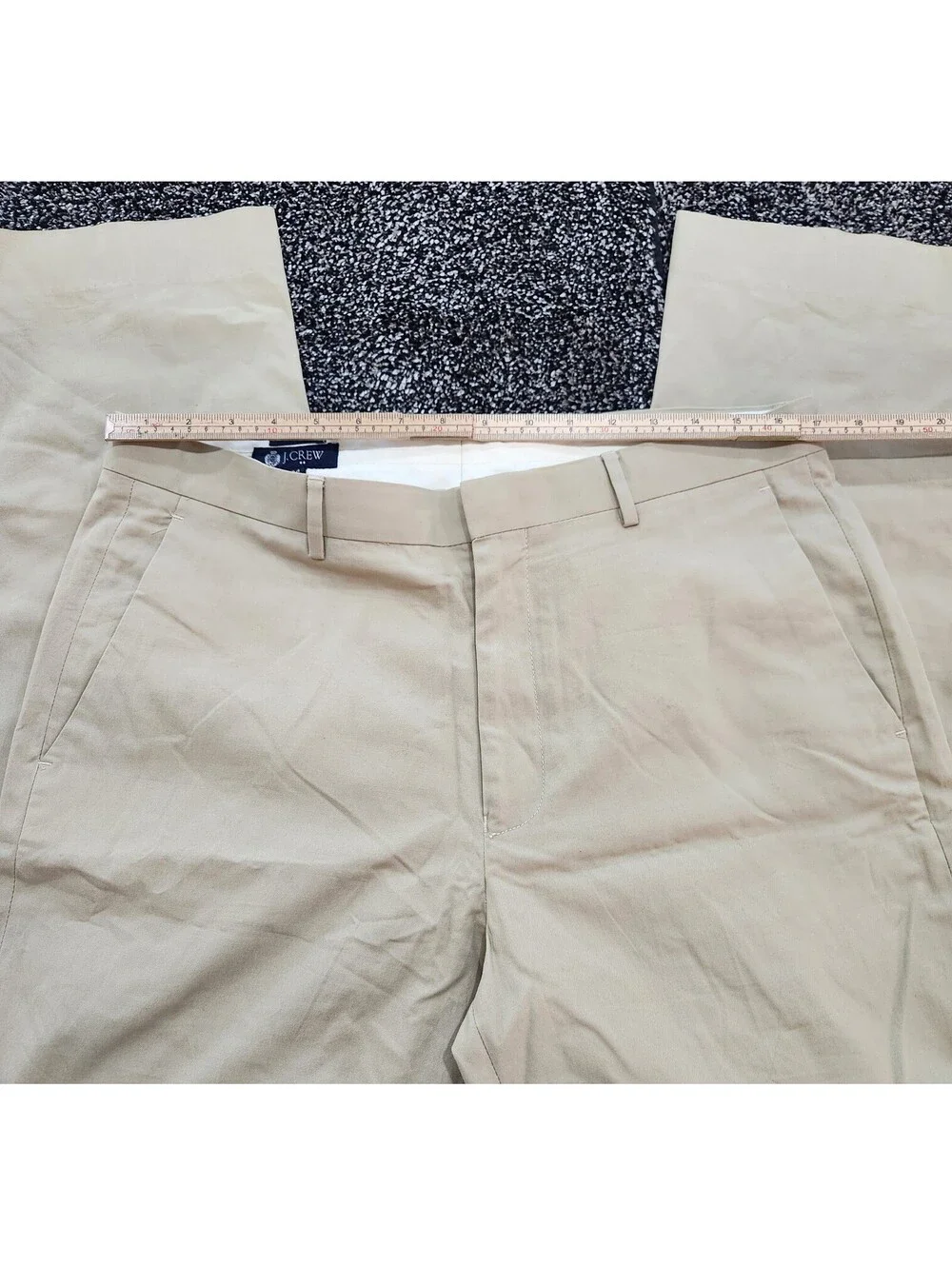 J.Crew Thompson Mens 34x32 Beige Khaki Chinos Cotton Blend Stretch Dress Pants